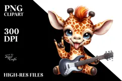 Energic Baby Giraffe with Rocker Look, PNG Product Image 2