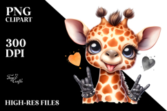 Energic Baby Giraffe with Rocker Look, PNG Product Image 2