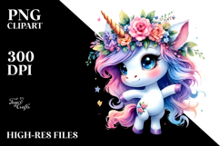 Cute Unicorn Dancing with Cool Haircut, Transparent PNG Product Image 2