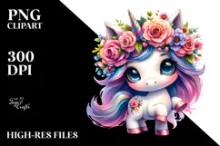 Vibrant Cute Unicorn Dancing, PNG Product Image 2