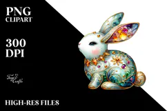 Colorful Bunny with , Transparent PNG Product Image 2