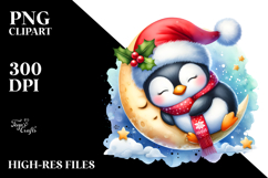 Dressed for Christmas Baby Penguin | Sublimation | Clipart Product Image 2
