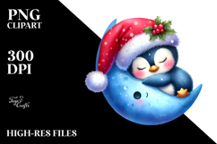 Dressed for Christmas Baby Penguin | Sublimation | Clipart Product Image 2