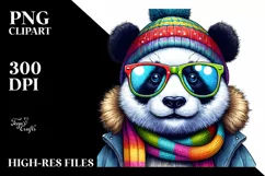 Quirky Panda Portrait PNG Product Image 3