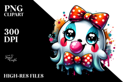Funny Clown Ghost Chewing Bubble Gum PNG Product Image 2