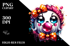 Funny Clown Ghost, Vibrant PNG Product Image 2