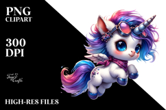 Cute Baby Unicorn Big Eyes PNG Product Image 2