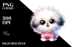 Happy Cartoon Bichpoo Baby, Transparent PNG Product Image 2