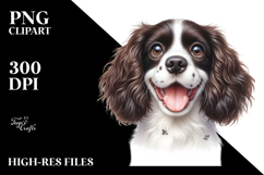 Watercolor Cute English Springer Spaniel, Transparent PNG Product Image 2
