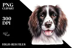 Watercolor Cute English Springer Spaniel, Transparent PNG Product Image 2