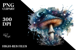 Detailed Mystical Celestial Mushroom, Transparent PNG Product Image 2