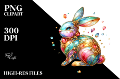 Colorful Bunny PNG Product Image 2