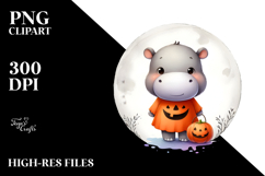 Cute Baby Hippo on Cloud PNG Product Image 2