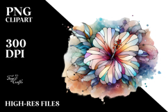 Abstract Hibiscus Splash PNG Product Image 2