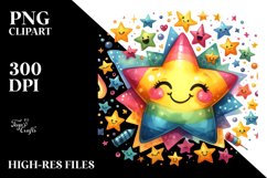 Colorful Smiling Star PNG Product Image 2