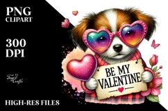 Detailed Puppy Heart Sunglasses PNG Product Image 2