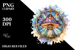 Detailed Mystical Celestial Mushroom, Transparent PNG Product Image 2