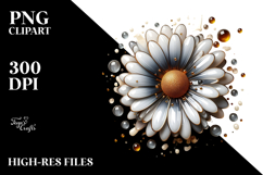 Abstract Glossy Daisy Material PNG Product Image 2