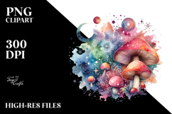 Watercolor Magical Celestial Astral Mushroom Product Image 2