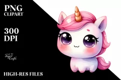 Baby Face Baby Unicorn PNG Product Image 1