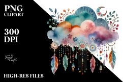 Colorful Boho Cloud PNG Product Image 2