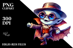 Dancing Vampire in Vintage Wear PNG Product Image 2