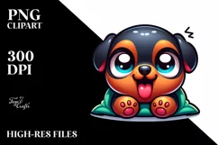 Crazy Rottweiler Baby, Transparent PNG Product Image 2