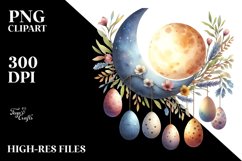 Baby Half Moon with Hanging Eggs, PNG Product Image 2