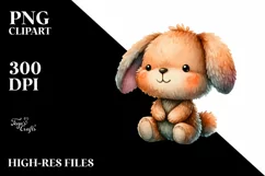 Cute Baby Old Plush Bunny Smiling | Clipart Product Image 3