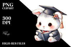 Cute Baby Bunny, Watercolor PNG Product Image 2