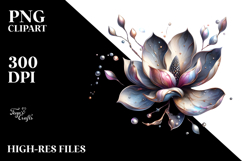 Shiny Metallic Magnolia PNG Product Image 2