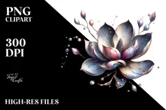 Shiny Metallic Magnolia PNG Product Image 2