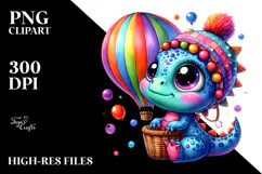 Vibrant Baby Dinosaur with Goofy Eyes, PNG Product Image 2