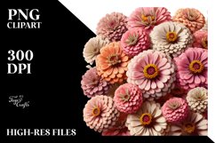 Detailed Zinnia Clipart Product Image 3
