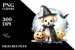 Cute Baby Puppy on Star PNG Product Image 1