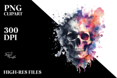 Skull with Splashes, Transparent PNG Product Image 2