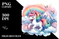 Outdoor Mountain Unicorn PNG Product Image 3