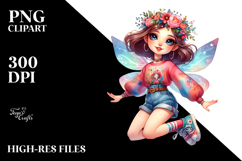 Fairy with Floral Wreath PNG Product Image 2