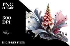 Glossy Foxglove Abstract | Sublimation | Clipart Product Image 3