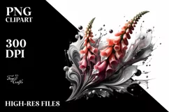 Metallic Marble Watercolor Sublimation Clipart Product Image 3
