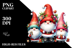 3 Santa Gnomes PNG Product Image 2