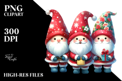 3 Santa Gnomes PNG Product Image 2