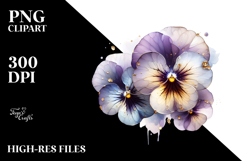 Golden Pansy PNG Product Image 2