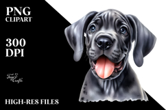 Cute Baby Great Dane with Big Eyes PNG Product Image 2