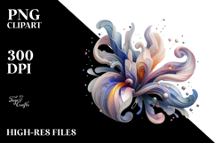 Glossy Iris with Metallic Insertions PNG Product Image 2