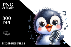 Singer Baby Penguin PNG Product Image 2