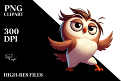 Sparkling Owl Dancing PNG Product Image 2