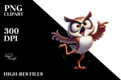 Sparkling Owl Dancing PNG Product Image 2