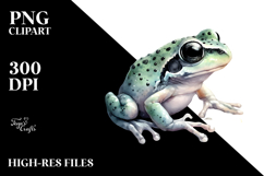 Digital Watercolor Baby Frog PNG Product Image 2