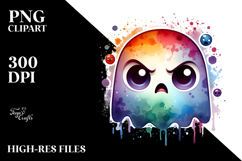 Funny Chibi-Style Ghost PNG Product Image 2